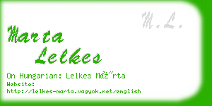 marta lelkes business card